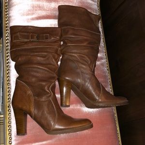 Aldo Brown Leather Boots Size 37.